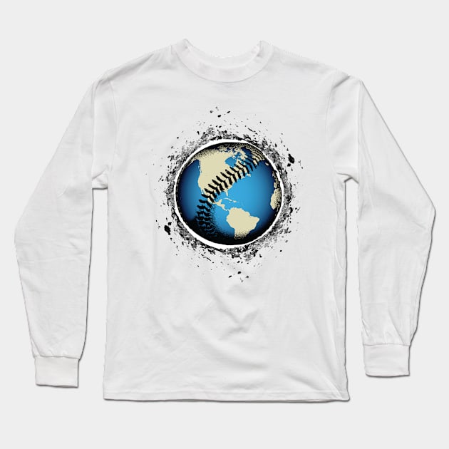 It's A Baseball World Long Sleeve T-Shirt by KAMonkey